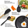 Detailed view of mixing scrapers and spoons, ideal for baking and precision cooking in high-temperature environments.