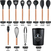 Food-grade, BPA-free silicone utensils that are heat-resistant up to 230°C, ensuring safe and healthy cooking for families.