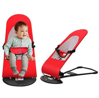 Ergonomic Support for Newborns - Zalviro Red Baby Bouncer Providing Natural Rocking and Jumping Motion.