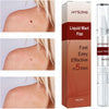 Three Stage Zoomed Progress Panel Documenting Skin Tag Drying Shrivelling and Falling Off Over Continuous Application