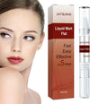 Discreet Hand Held Product View of Clear Precision Micro Brush Liquid Applicator Pen against Studio White Background